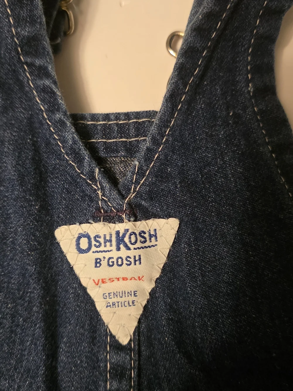 VTG OshKosh B'gosh Dark Denim Baby Overalls Size 24m